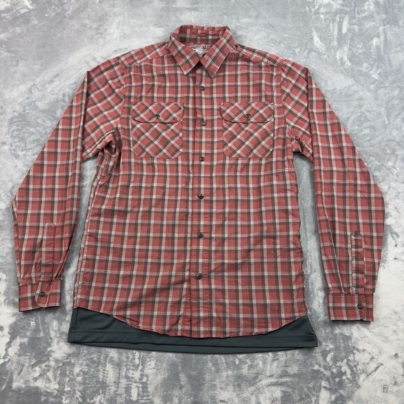 VERTX Shirt Mens Sz M Red Plaid Guardian Tactical  Snap Buttons Conceal & Carry - Picture 1 of 10